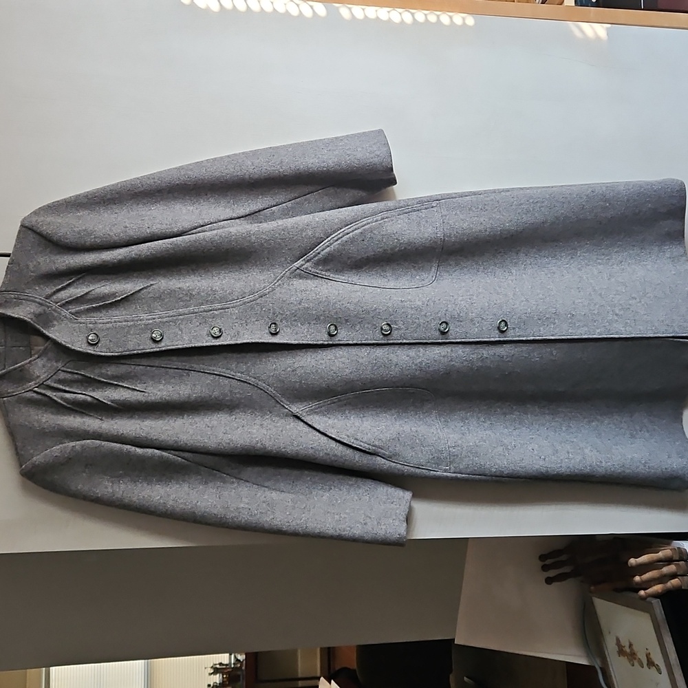 Vtg 1970s Peabody House New York Gray Wool Coat